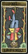 le pendu tirage de tarot